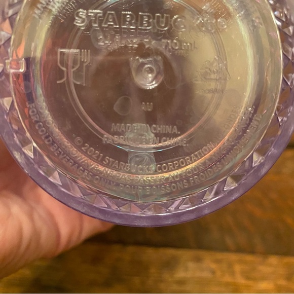 Starbucks Jeweled Bling Holiday 2021 24 Oz Diamond Iridescent Tumbler With Straw - Picture 4 of 5